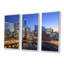 Chicago River with Bridges at Sunset - 3 pièces, cadre photo flottant sur toile-1767083135-1767083134
