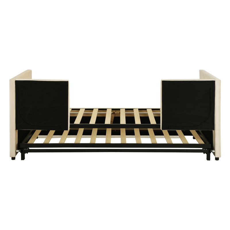 Lit de jour avec couchette escamotable, Beige