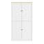 Grande armoire de rangement autoportante avec 2 tiroirs, 2 tablettes réglables et 8 tablettes de porte-1219567636