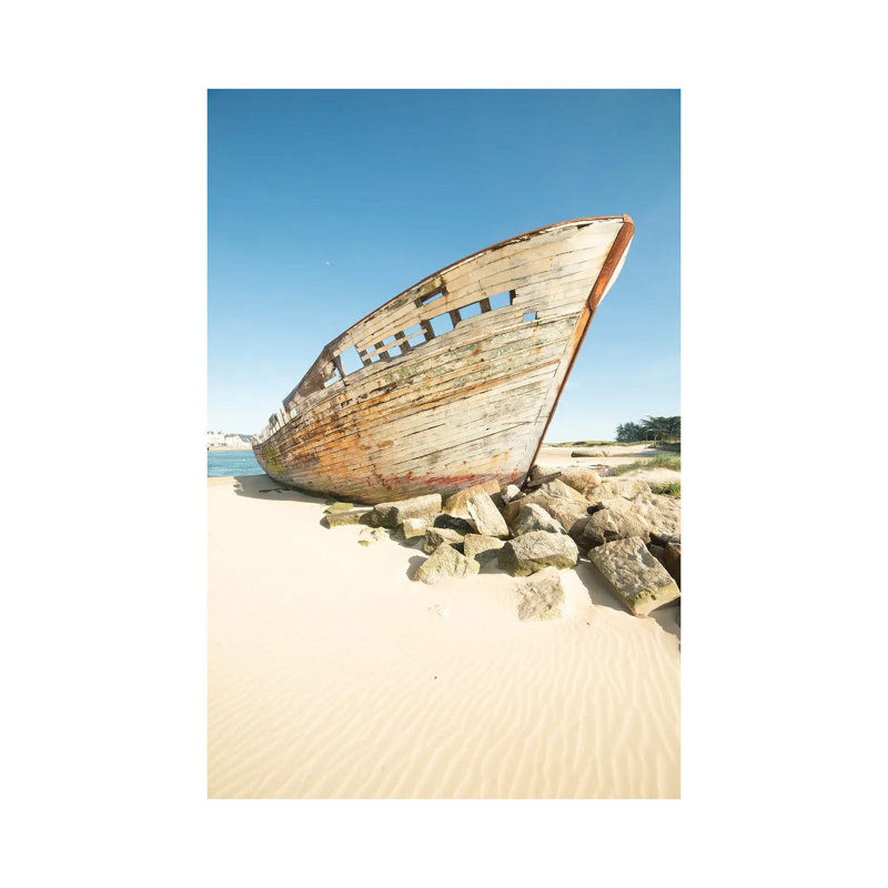 The Old Boat Wreck by Philippe Manguin - Wrapped Canvas Gallery-Wrapped Canvas Giclée, Wrapped Canvas