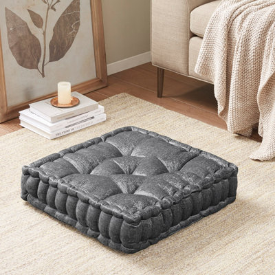 Coussin de sol carré en poly chenille