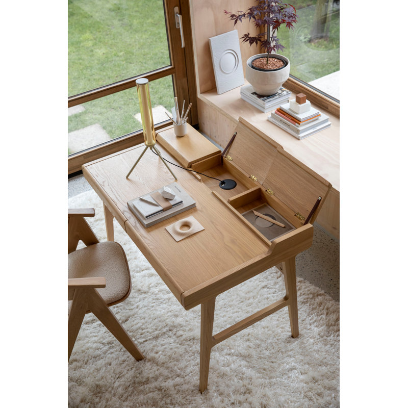 Desk Solid Wood Writing Desk, Natural