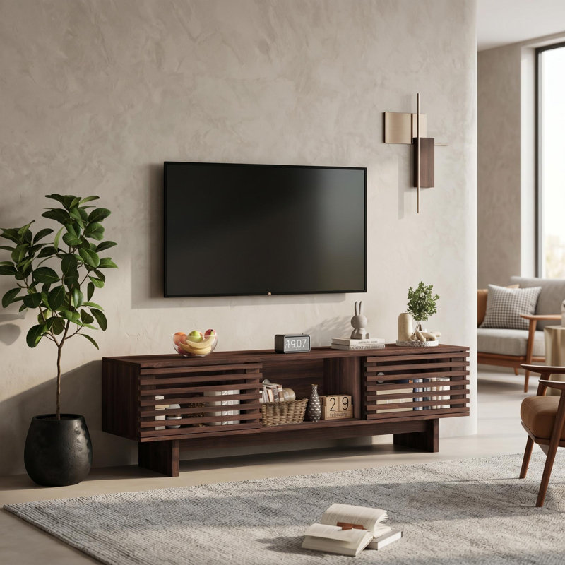 Meuble télé 55 po pour salon Mid-Century Modern