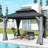 Patio Double-Vented Galvanized Steel Top Gazebo-100491005