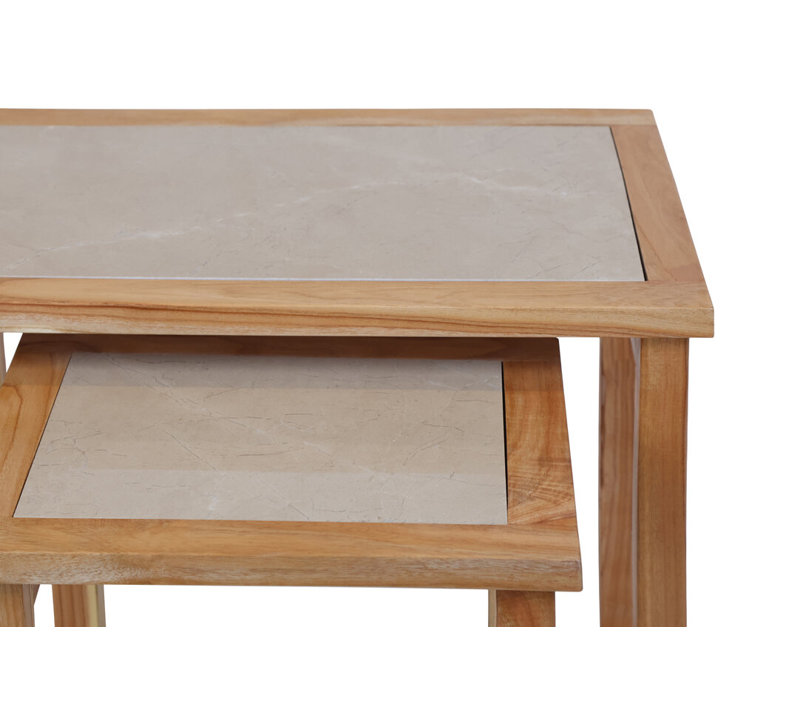 Side Table Set, Brown