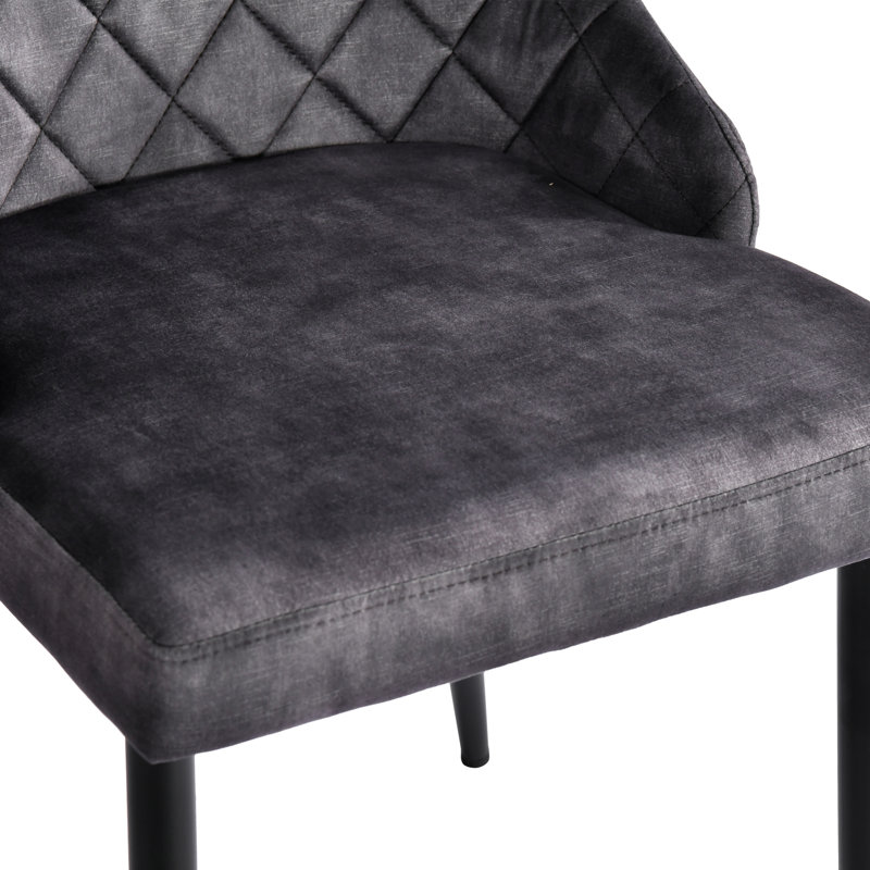 Olmo Upholstered Dining Chair, Black