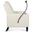 Fauteuil inclinable moderne beige - Rembourrage en mousse avec structure en métal pour adultes, fonction réglable, support pour téléphone et espaces de vie pour tasses
