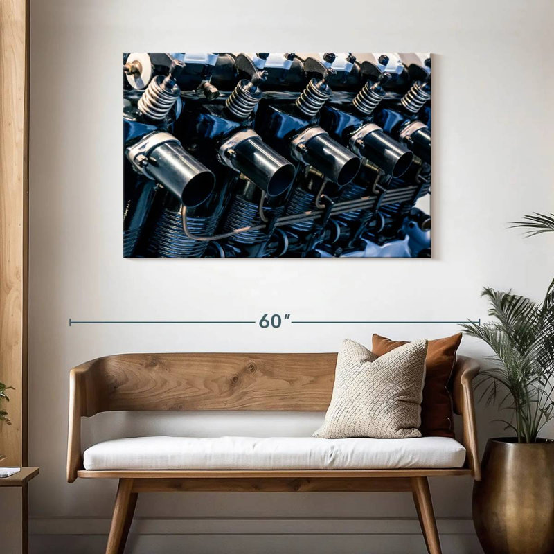 Mehar Car Engine Close Up, 30" H x 45" W