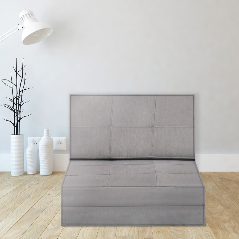 Bowden Single 29'' Upholstered Convertible Sofa, Gray