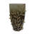 Keath Small Vase With Gold Capri Leaf Design, Brass, Green Glass 11 Inch-123079096