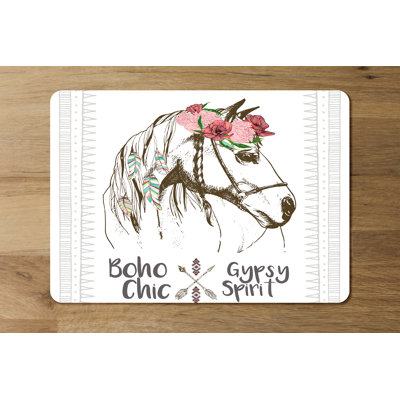 Mouzon Polyester-Coated Hardboard No Pattern Rectangle Placemat