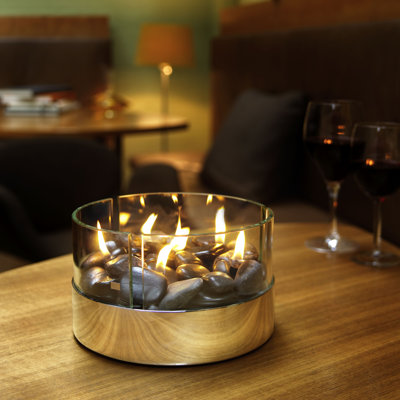Outdoor Tabletop Fireplace with Flame Guard