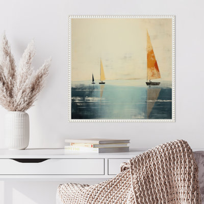 Impression sur toile encadrée, "Minimalist maritime bateaux II" par Irena Orlov