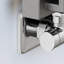 Radiator Valves Pipe Masking Set in Chrome for 50mm Pipe Centres