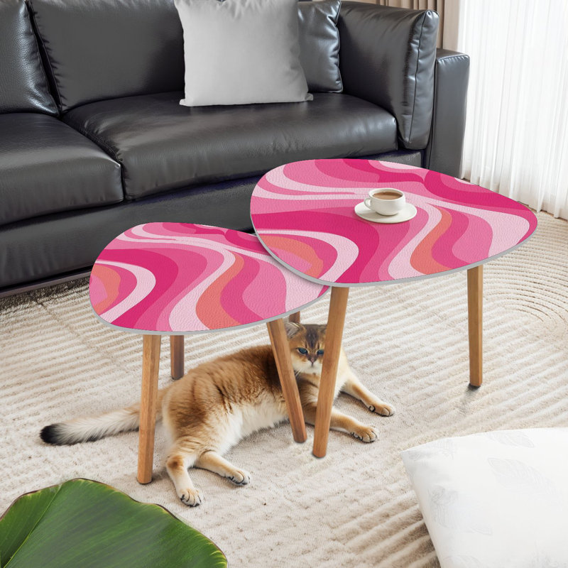 Ensemble de 2 tables basses gigognes Triangle