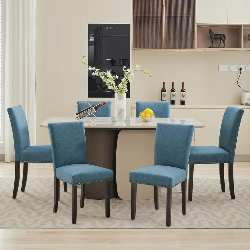 Upholstered Accent Chair, 4, Blue