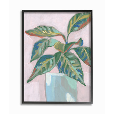 " Potted Plant Pink Green "