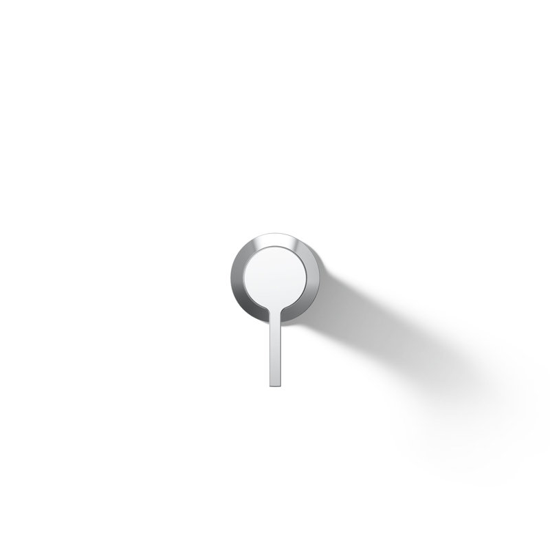Components Wall-Mount Bathroom Sink Faucet Handle, Polished Chrome