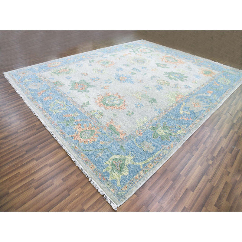 Tapis oriental noué à la main 11 pi 10 po x 15 pi Oushak 3795BB917BDA4DEC946B6745B546B7E5