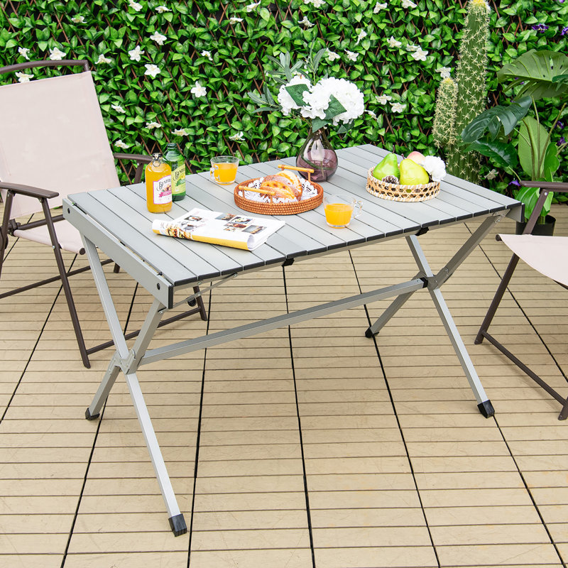 Table pliante portative 43 ", gris