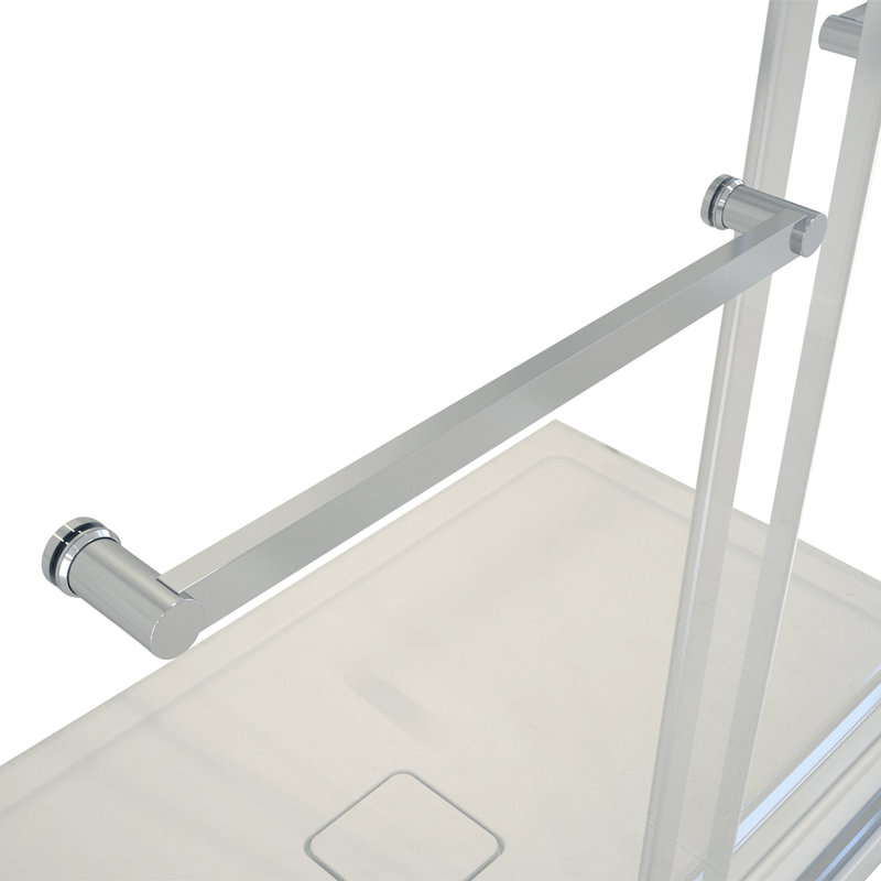 Porte de l 60 po x H 78 po avec, Chrome