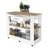 Rockaway 2-Drawer 2-Shelf Kitchen Island White And Light Oak