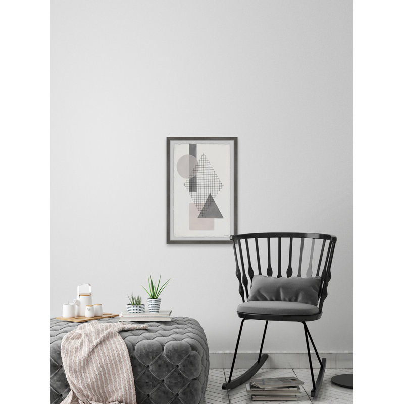 Misaligned Shapes by Marmont Hill - Single Picture Frame Painting, 45 cm H x 38 cm W  x 3.81cm D