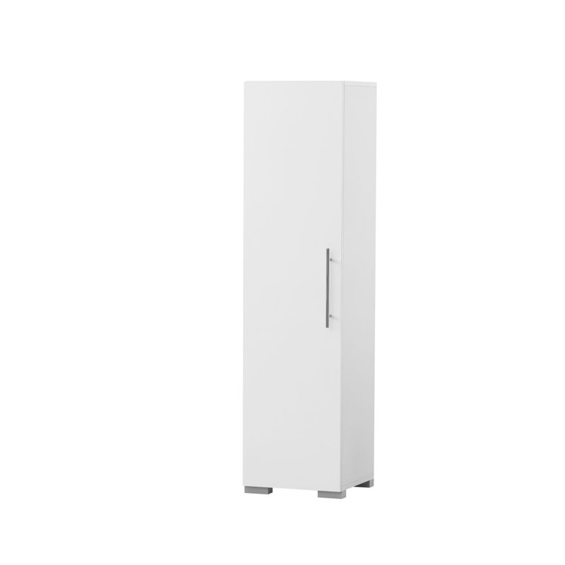 Lankton Freestanding Bathroom Cabinet, White, Left handle