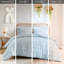 Édredon double / grand bleu avec 2 taies décoratives et revers doux pour les taies décoratives, conception unique-131212081-131212077