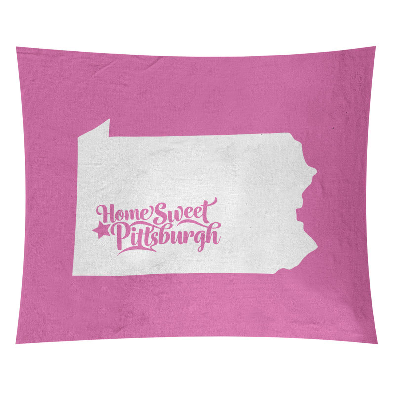 Tapisserie de Pittsburgh en Pennsylvanie, H 68 po x l 80 po, Rose