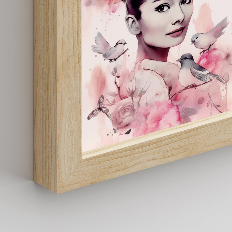 Actrice, rouge à lèvres, bouteille de parfum française, talon haut, impression sur papier, 4 pièces, Naturel