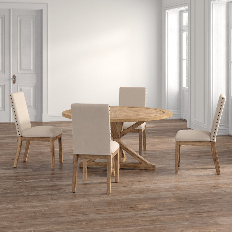 Ensemble de salle à manger à hauteur de comptoir 4 personnes Ashbaugh, Beige
