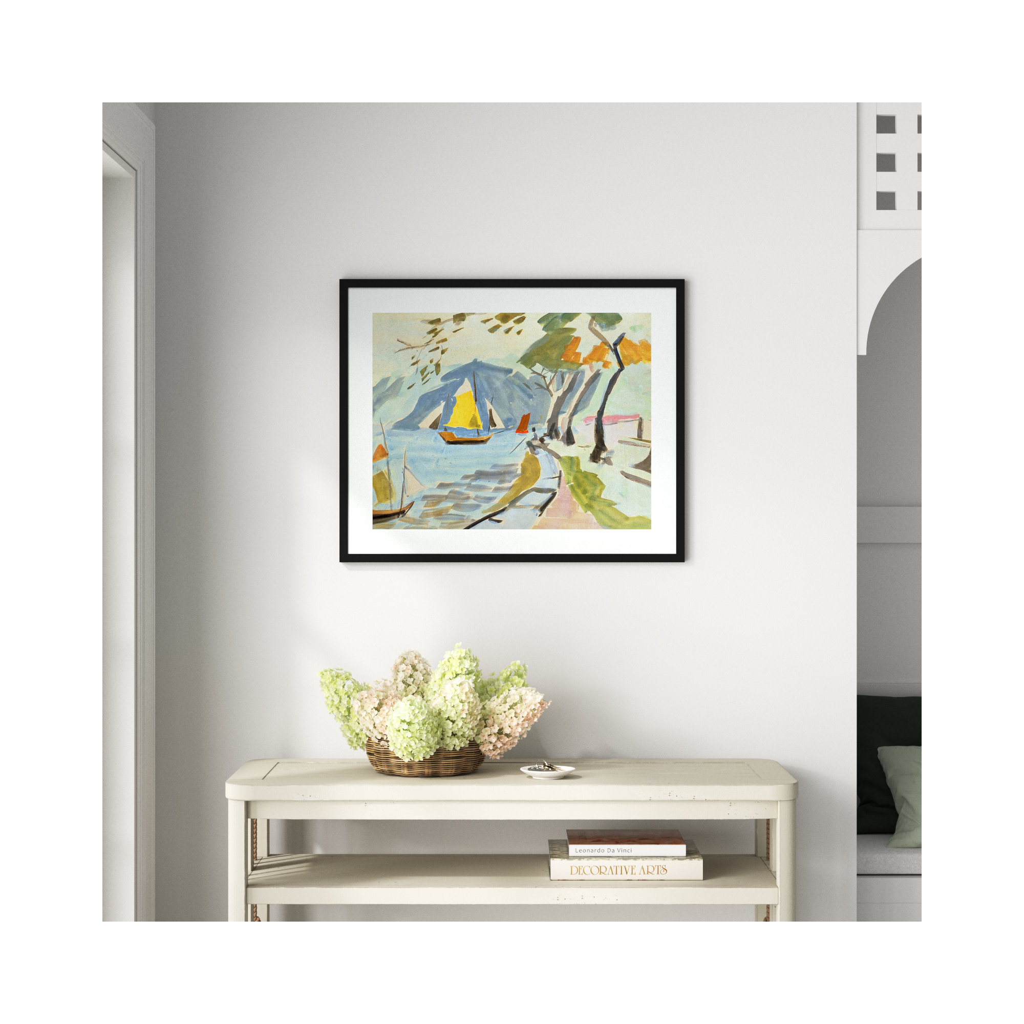 Macau Shoreline Framed On Paper by Anne Durham Print, Black, 27" H x 33" W x 1" D