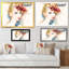 Portrait de femme beige floral I - œuvre d'art sur toile Glam-1695032007-1695032004