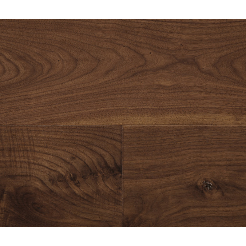 Plancher de bois franc d'ingénierie noyer de 1/2 po d'épaisseur x 7 po de largeur x 84 po Maison