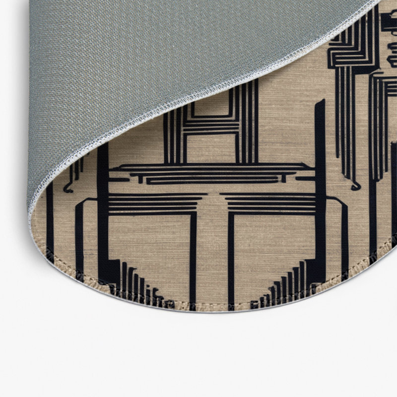 Tapis intérieur et extérieur ArtDeco, Rond 5 pi