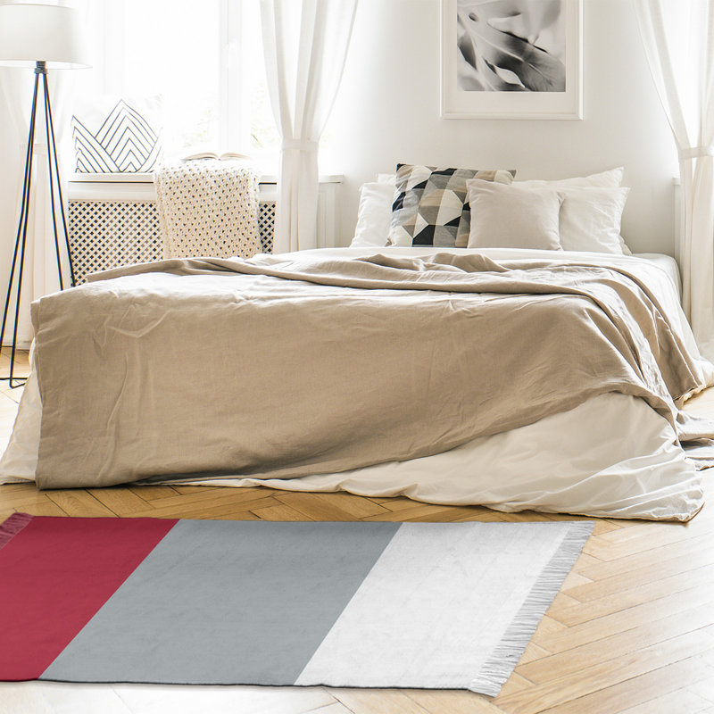 Tapis gris/rouge/noir pour salle de football atlanta, Oui