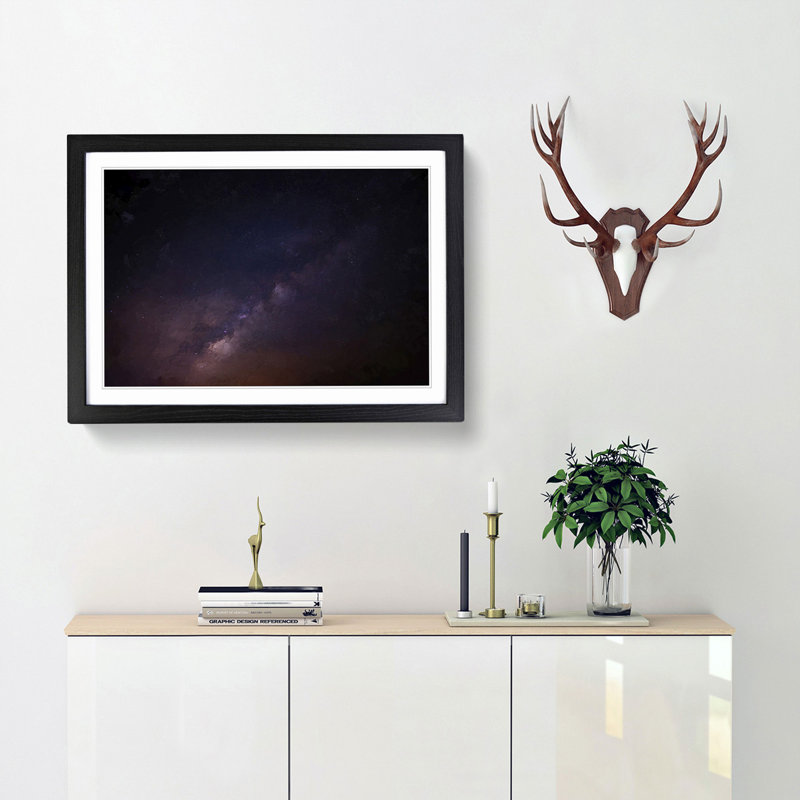 Out of Space Vol.45 in Abstract - Picture Frame Graphic Art Print, 48cm H x 65cm W x 2cm D, Black Framed