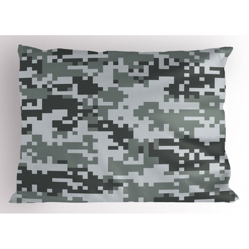 Camo Polyester Abstract Sham Set, Twin