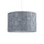 Monza 20cm H Cotton Drum Pendant Shade ( Clip On ) in Grey
