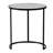 2-Piece Rounded Metal Nesting Tables – Transitional Side Tables, Black/Iron Frame with Blue & White Speckled Tops, Small Space Storage Set