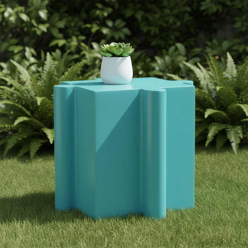 Table d'appoint casse-tête, idéale pour l'intérieur et l'extérieur, Bleu