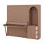 Lit escamotable classique avec 3 tiroirs, tablette de rangement et tringle pour garde-robe-783713831