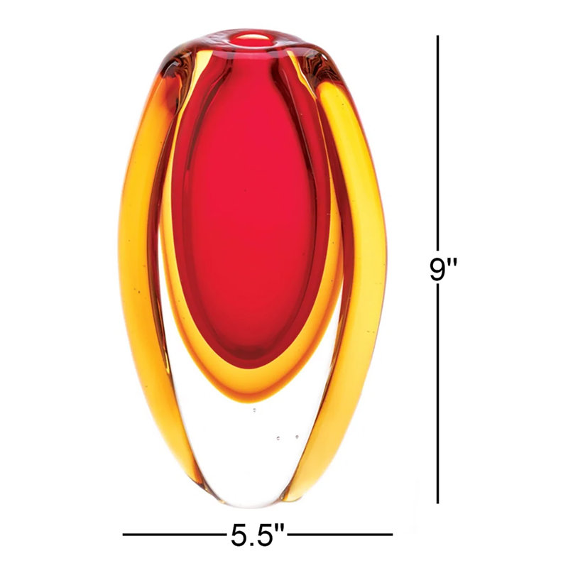 Grand vase en verre coloré Naohiko