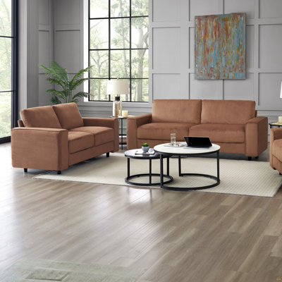 Corduroy Sectional Sofa 2-Piece Set