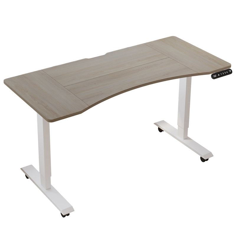 Daiah Ergonomic Curved Height Adjustable Standing Desk - Thumbnail 2