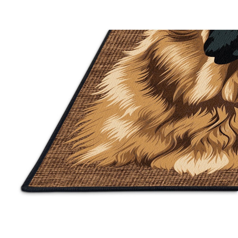  Tapis lavable tibétain mastiff, Carré 4 pi