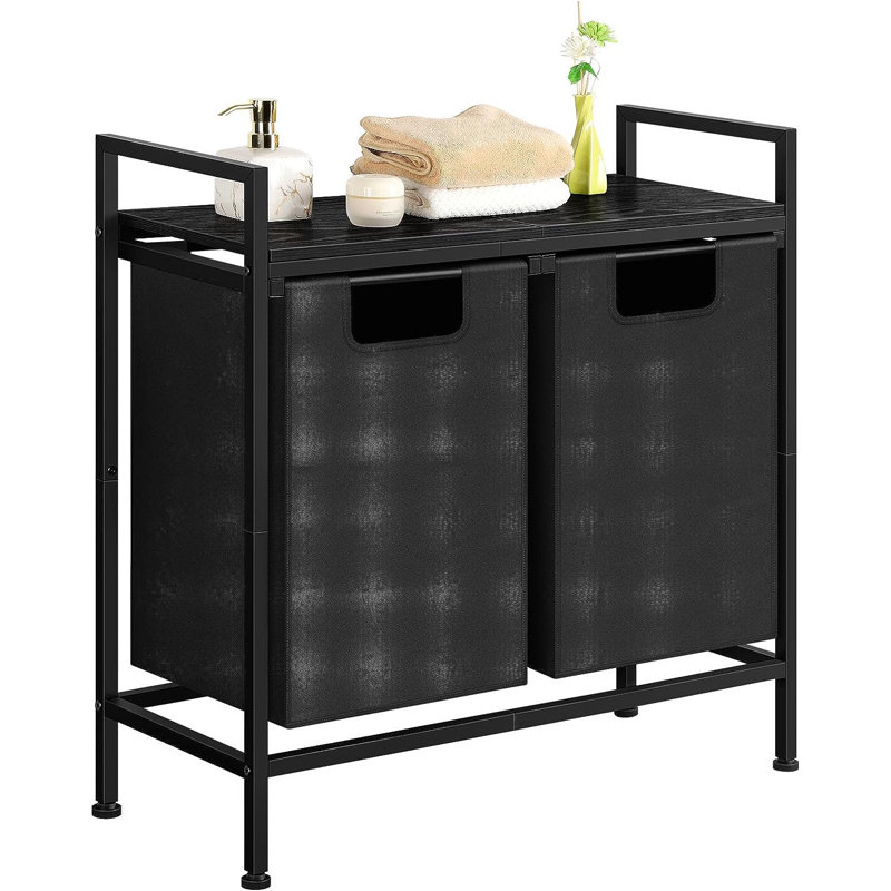 Trieur de linge avec poignées Jenohn, Noir