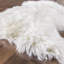 Tapis zone ivoire naturelle en peau mouton