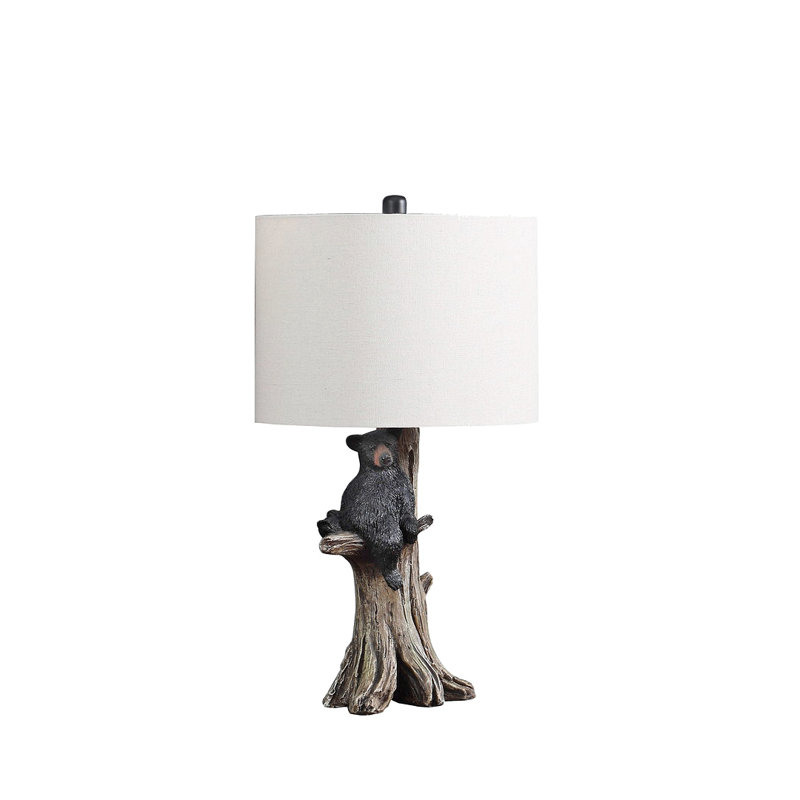 Lampe de table en polyrésine 24,75 po Bear In A Tree
